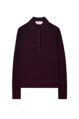 Ribbed Polo in Merino