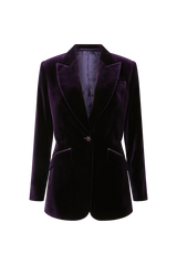Single Breasted Jacket in Velvet