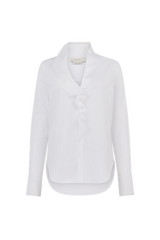 Asymmetrical Cascade Shirt in Cotton
