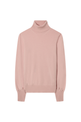 Balloon Sleeve Turtleneck in Cashmere