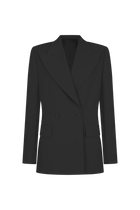 Double Breasted Jacket with Two Buttons in Wool