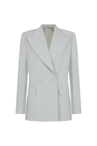 Double Breasted Jacket with Two Buttons in Wool Charmelaine