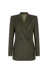 Double Breasted Jacket in Wool Twill