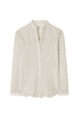 Gathered Blouse in Lace Tulle