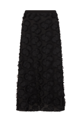 Midi Skirt with Embroidery in Silk