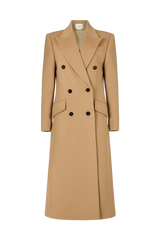 Long Double Breasted Coat in Wool