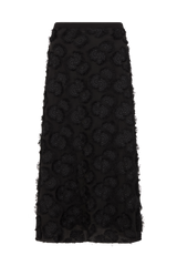 Midi Skirt with Embroidery in Silk