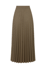 Moor Pleat Skirt in Wool Check