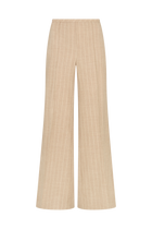 Palazzo Trouser in Wool Pinstripe