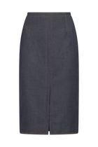 Pencil Skirt in Gabardine Denim