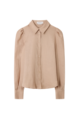 Puff Sleeve Blouse in Linen