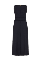 Boat Neck Dress in Boucle