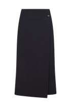 Wrap Skirt in Wool Twill