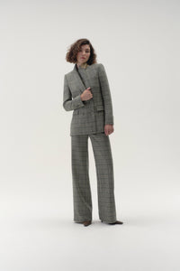 Double Breasted Jacket in Prince of Wales Check