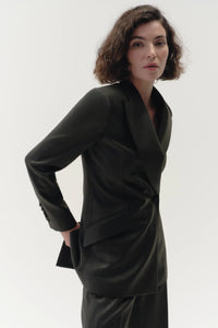 Double Breasted Jacket in Wool Twill