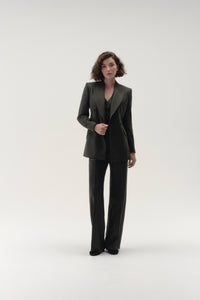 Fitted Waistcoat in Wool Twill