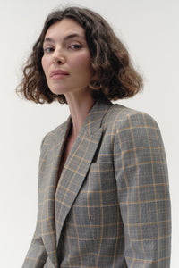 Single Breasted Jacket in Prince of Wales Check