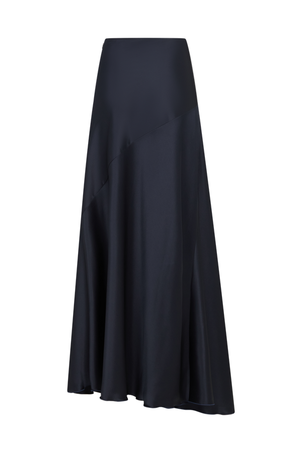 Asymmetrical Maxi Skirt in Silk