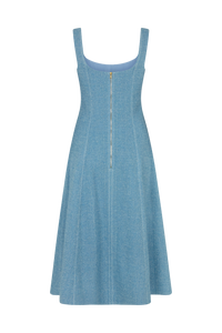 Square Neck Dress in Boucle
