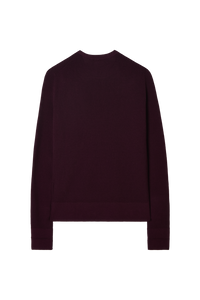 Ribbed Crew Neck Sweater in Merino