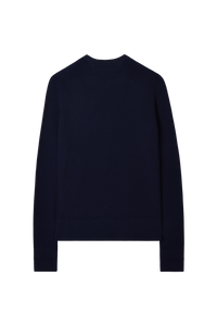 Ribbed Crew Neck Sweater in Merino