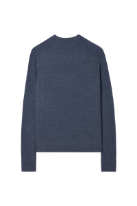 Ribbed Crew Neck Sweater in Merino