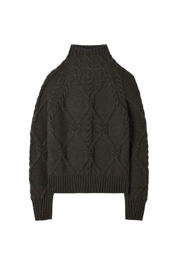 Cable Turtleneck in Cashmere