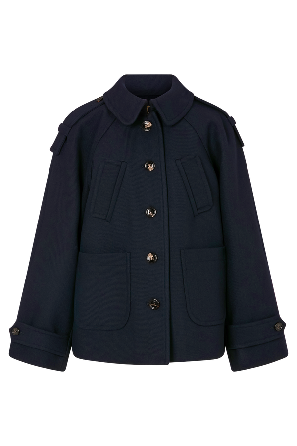 Mariner Coat in Wool Twill