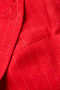 Double Breasted Jacket in Wool Pinstripe