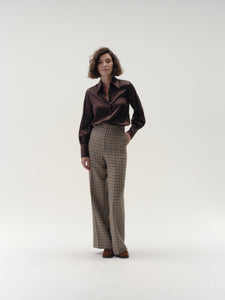 Straight Leg Trouser in Houndstooth