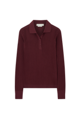 Pointelle Polo in Knitted Silk