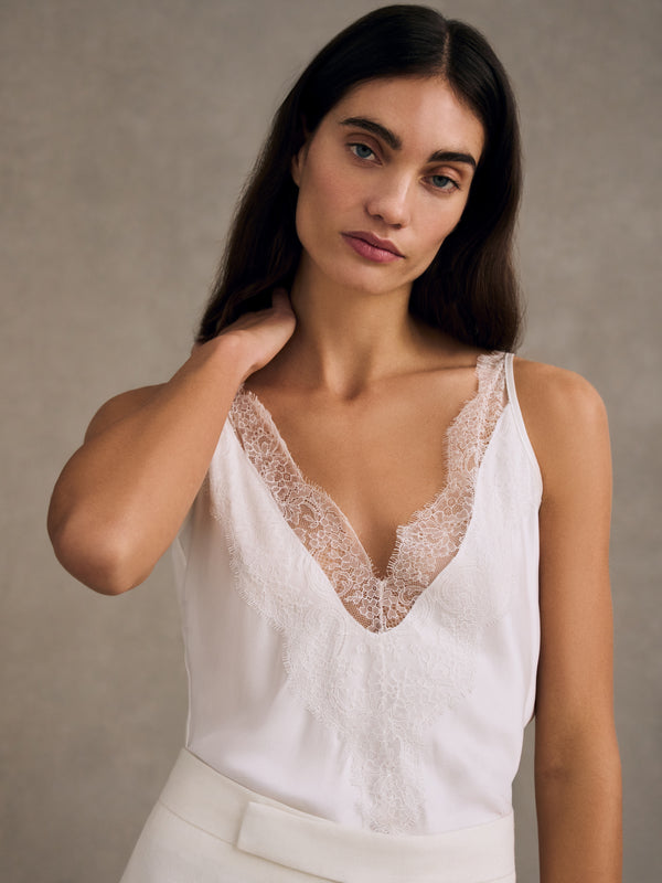 Lace Cami in Silk