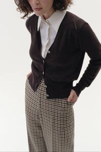 Straight Leg Trouser in Tattersall Wool