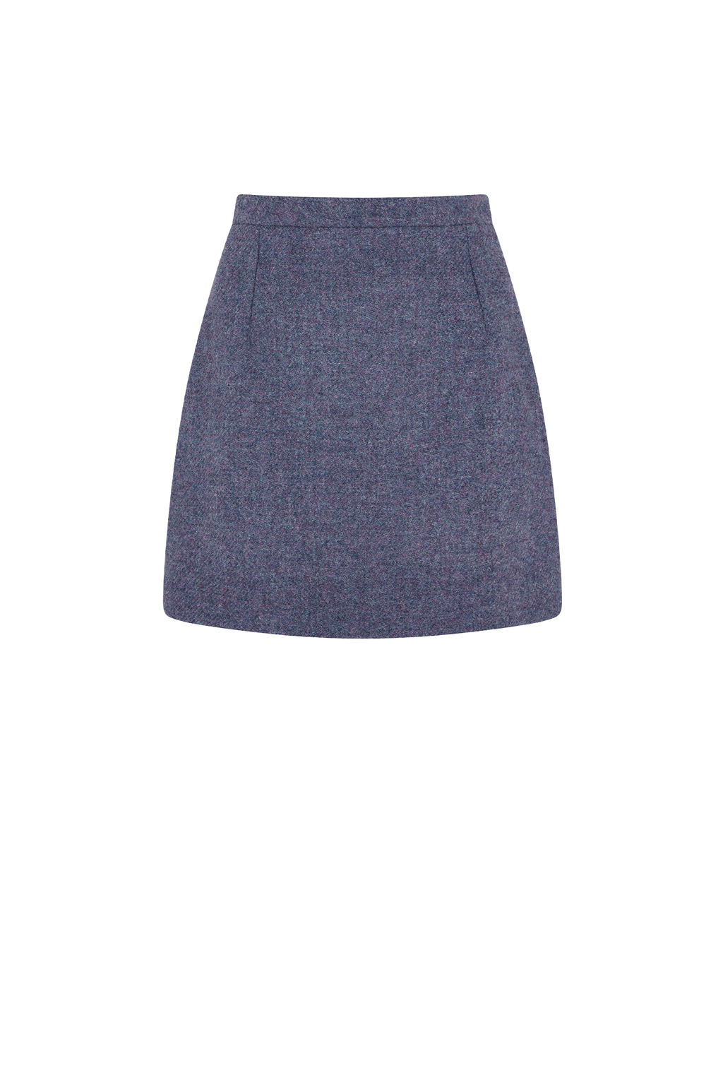 A-Line Mini Skirt in Purple Tweed