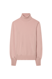 Balloon Sleeve Turtleneck in Cashmere