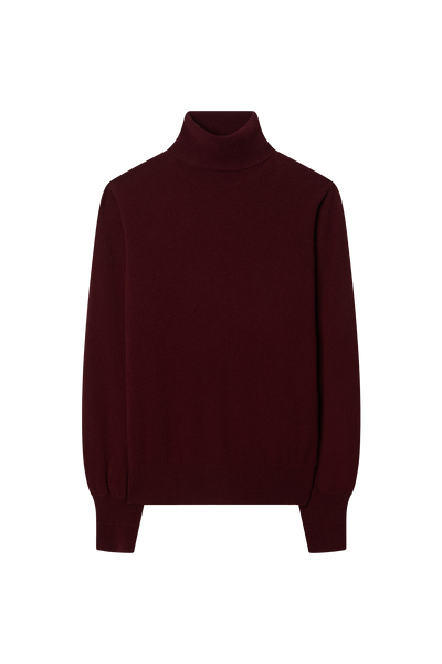 Balloon Sleeve Turtleneck in Cashmere