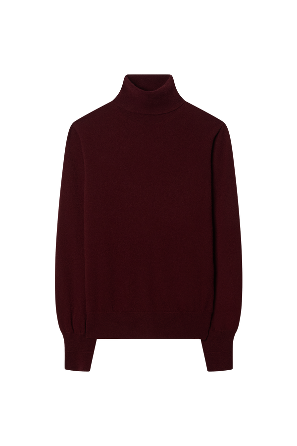 Balloon Sleeve Turtleneck in Cashmere