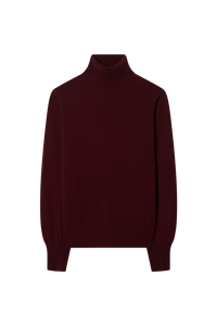 Balloon Sleeve Turtleneck in Cashmere