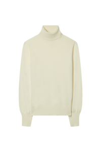 Balloon Sleeve Turtleneck in Cashmere