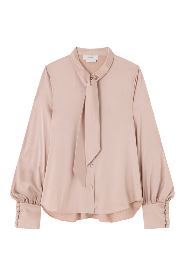 Bow Blouse in Stretch Silk
