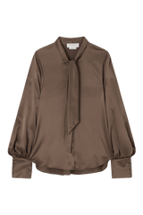 Bow Blouse in Stretch Silk