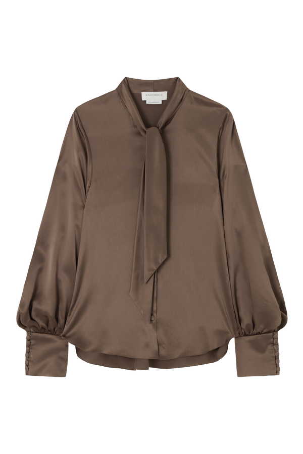 Bow Blouse in Stretch Silk