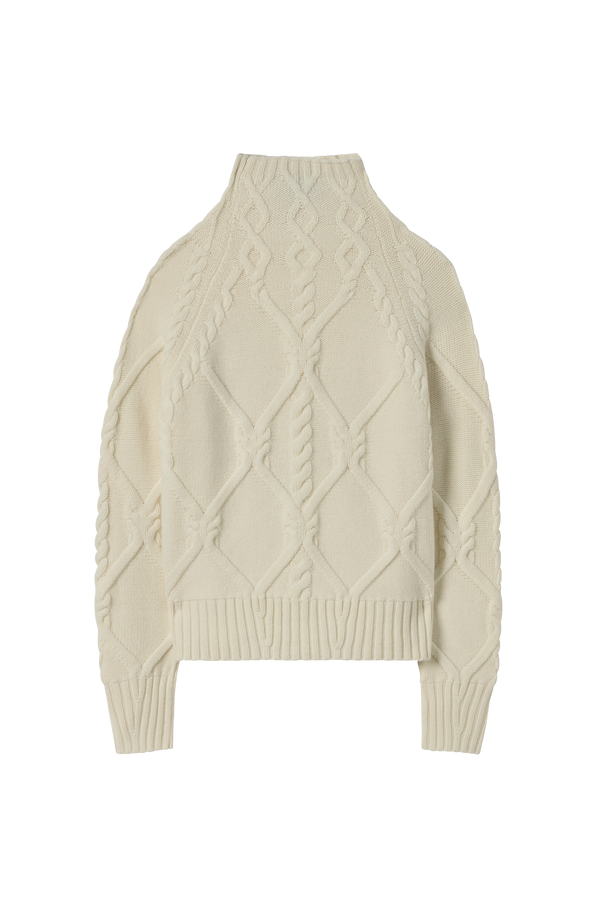 Cable Turtleneck in Cashmere