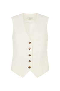 Crepe Fitted Waistcoat