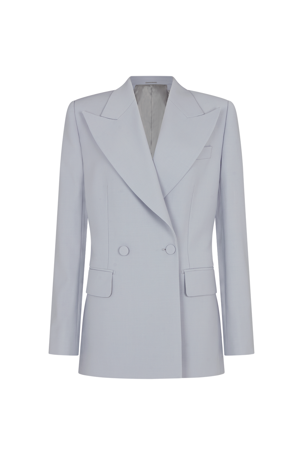 Double Breasted Jacket with Two Buttons in Wool Charmelaine