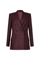 Double Breasted Jacket in Silk Wool