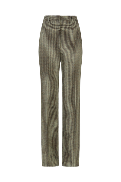 Straight Leg Trouser in Houndstooth