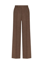 Melange Wool Straight Leg Trouser