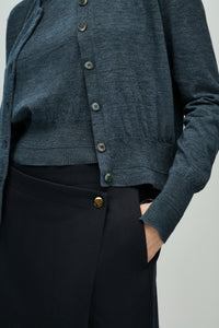 Cropped Cardigan in Merino