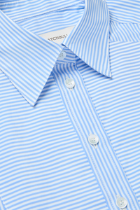 Classic Striped Shirt with Contrast Panels in Poplin